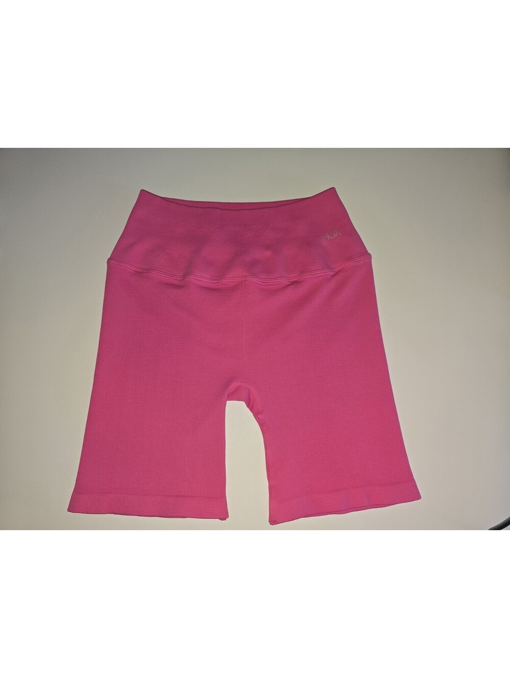 Nux The Good Short Mineral Wash Pink Ribbed High Rise Biker Short Small